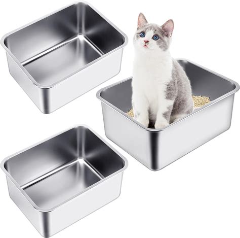 amazon metal litter box|stainless steel litter boxes for cats.